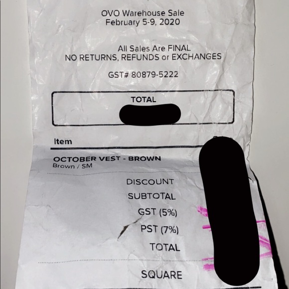 OVO October Vest - Brown size Small - Picture 6 of 6